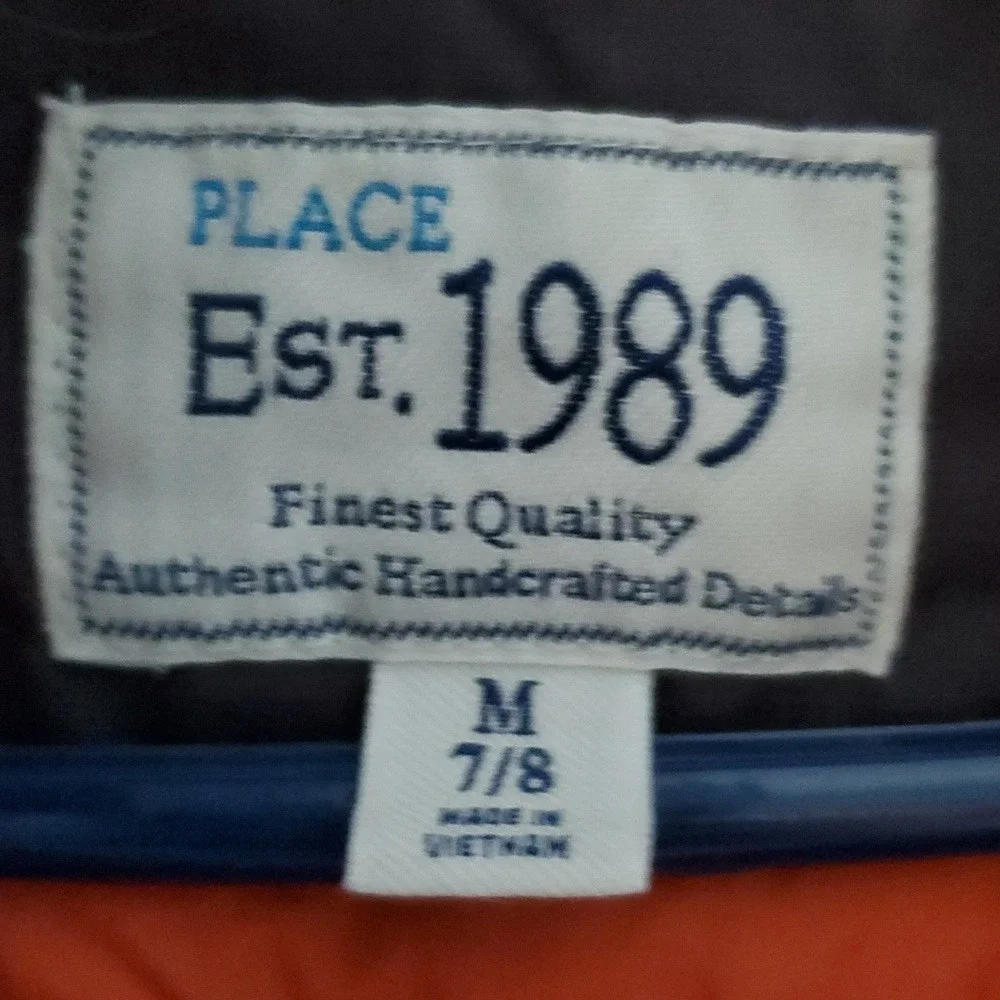 Children's Place Thermolite Orange‎ and Grey Midweight Jacket Size 7/8